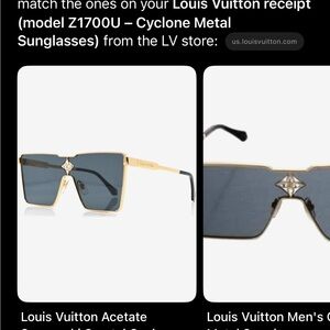 Louis Vuitton Cyclone Metal Sunglasses – Gold (Z1700U). Men’s but work unisex.